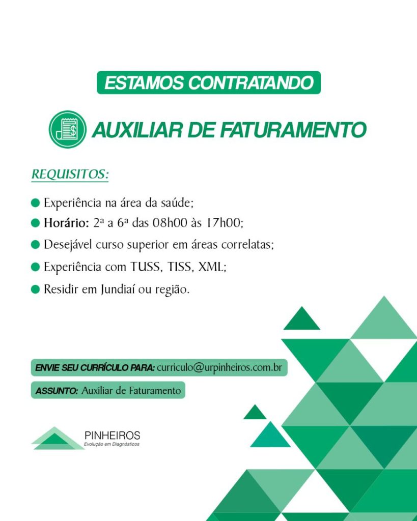 Vaga- Auxiliar de Faturamento