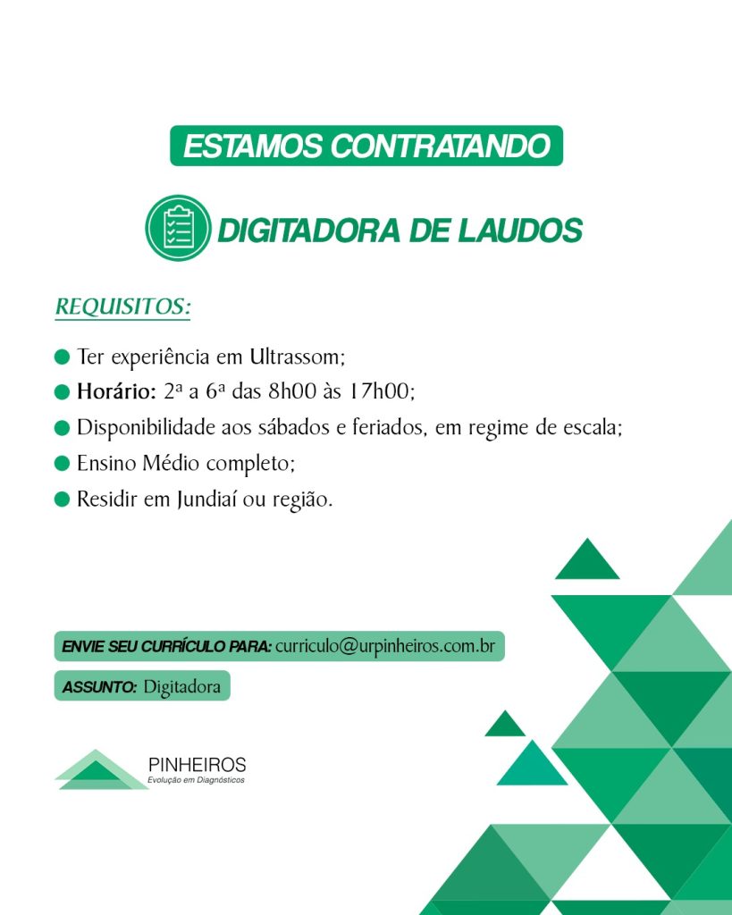 Digitadora de Laudos - Jundiai